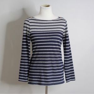 J. Crew | 100% cotton long sleeve painter Shirt navy blue and gray | Size S